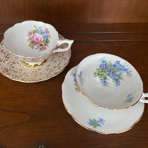 Heathcote and Guaranteed Bone China teacup and saucer